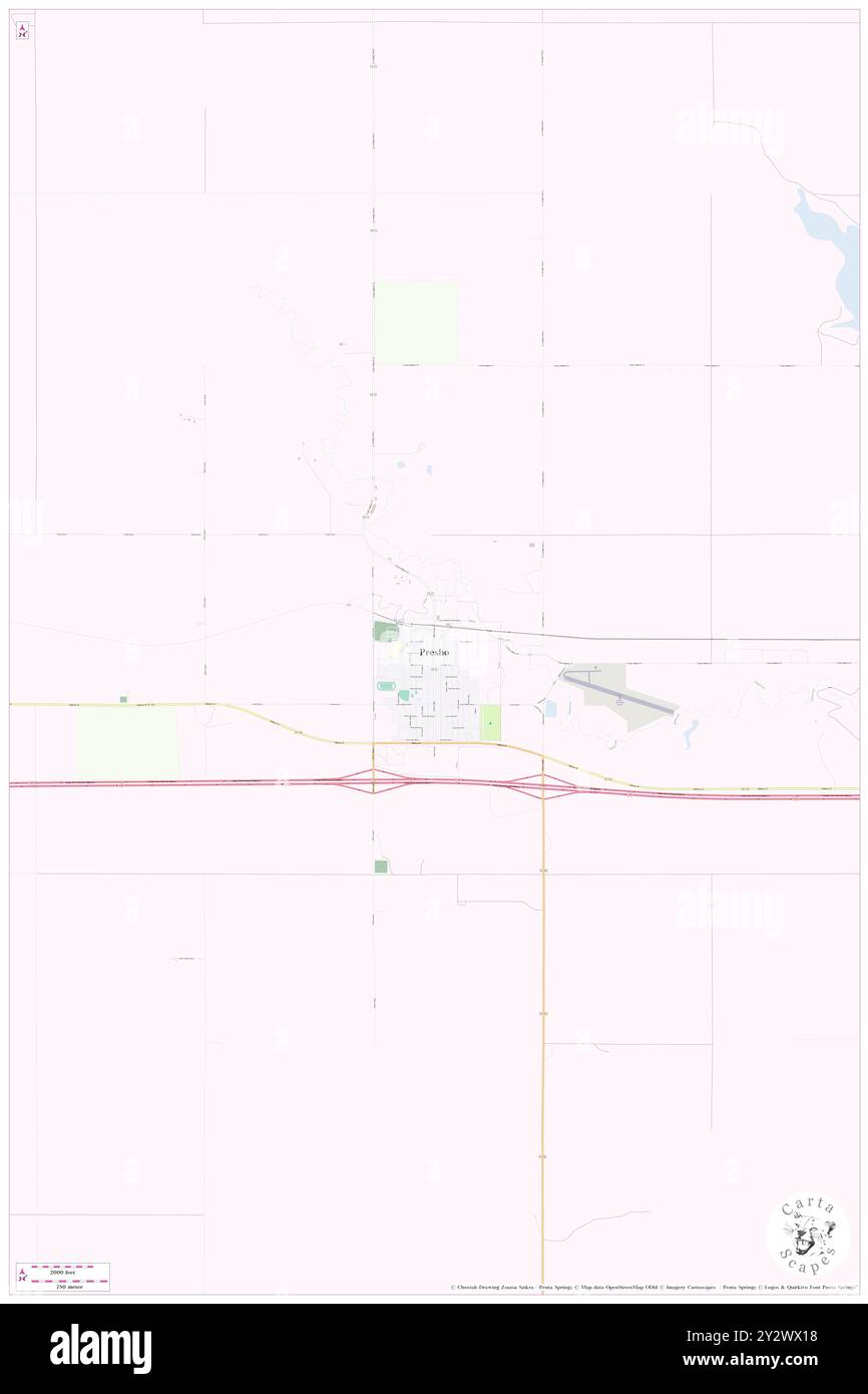 Presho, Lyman County, USA, USA, South Dakota, n 43 54' 34'', S 100 3' 31'', Karte, Cartascapes Map, veröffentlicht 2024. Erkunden Sie Cartascapes, eine Karte, die die vielfältigen Landschaften, Kulturen und Ökosysteme der Erde enthüllt. Reisen Sie durch Zeit und Raum und entdecken Sie die Verflechtungen der Vergangenheit, Gegenwart und Zukunft unseres Planeten. Stockfoto