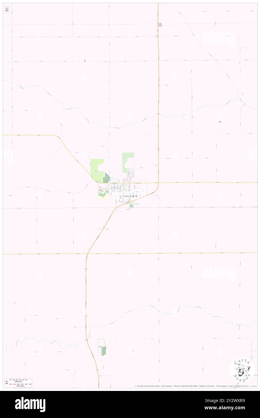 North English, Iowa County, USA, USA, Iowa, n 41 30' 50'', S 92 4' 34'', Karte, Cartascapes Map, veröffentlicht 2024. Erkunden Sie Cartascapes, eine Karte, die die vielfältigen Landschaften, Kulturen und Ökosysteme der Erde enthüllt. Reisen Sie durch Zeit und Raum und entdecken Sie die Verflechtungen der Vergangenheit, Gegenwart und Zukunft unseres Planeten. Stockfoto