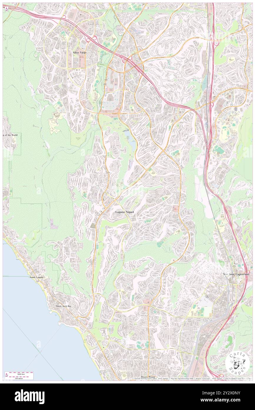 Laguna Niguel, Orange County, USA, USA, Kalifornien, n 33 31' 21'', S 117 42' 27'', Karte, Cartascapes Map, veröffentlicht 2024. Erkunden Sie Cartascapes, eine Karte, die die vielfältigen Landschaften, Kulturen und Ökosysteme der Erde enthüllt. Reisen Sie durch Zeit und Raum und entdecken Sie die Verflechtungen der Vergangenheit, Gegenwart und Zukunft unseres Planeten. Stockfoto