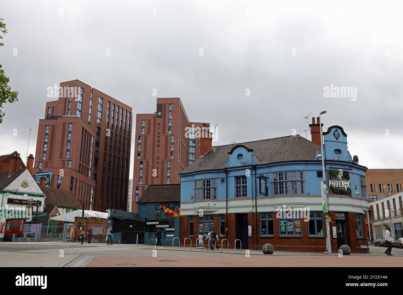 Gosford Street im Studentenviertel von Coventry Stockfoto