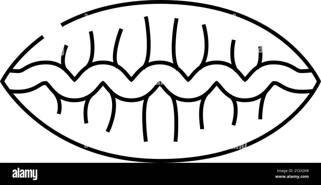 Abbildung des Symbols für Buriki Kimchi-mandu-Teller-Linie Stock Vektor