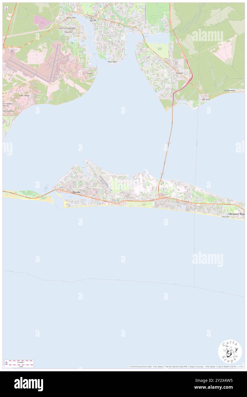 Destin, Okaloosa County, USA, USA, Florida, n 30 23' 36'', S 86 29' 44'', Karte, Cartascapes Map, veröffentlicht 2024. Erkunden Sie Cartascapes, eine Karte, die die vielfältigen Landschaften, Kulturen und Ökosysteme der Erde enthüllt. Reisen Sie durch Zeit und Raum und entdecken Sie die Verflechtungen der Vergangenheit, Gegenwart und Zukunft unseres Planeten. Stockfoto