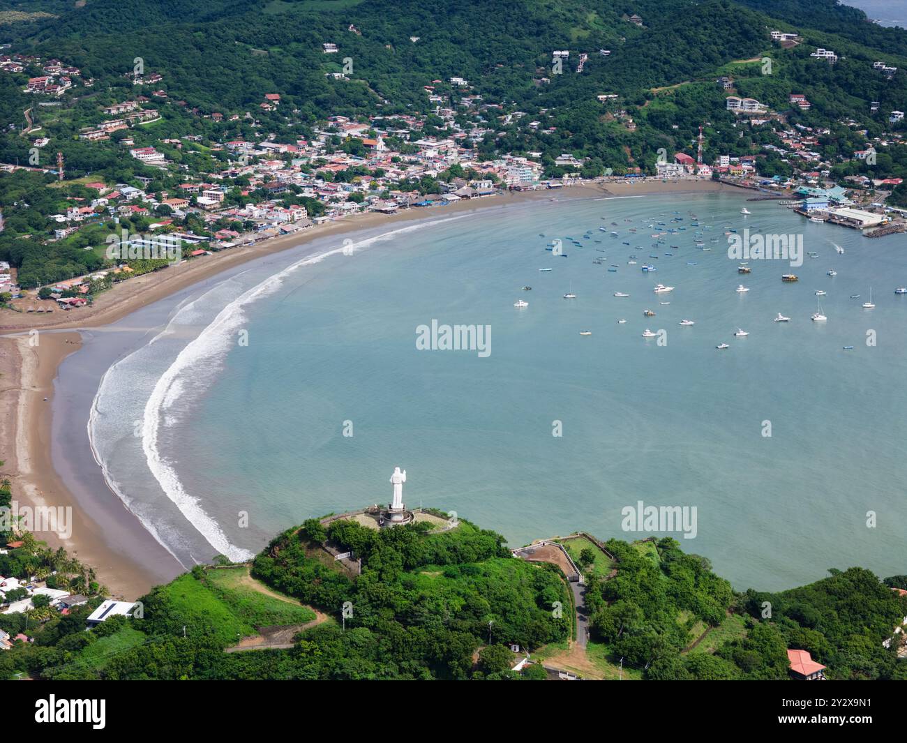 Sommerurlaub in der Stadt san Juan del Sur aus der Vogelperspektive Stockfoto