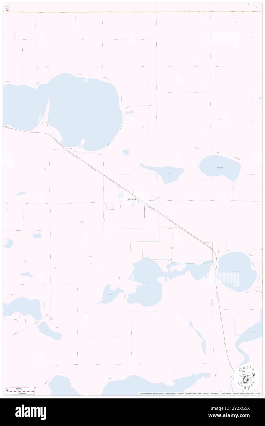 Richville, Otter Tail County, USA, USA, Minnesota, n 46 30' 23'', S 95 37' 32'', Karte, Cartascapes Map, veröffentlicht 2024. Erkunden Sie Cartascapes, eine Karte, die die vielfältigen Landschaften, Kulturen und Ökosysteme der Erde enthüllt. Reisen Sie durch Zeit und Raum und entdecken Sie die Verflechtungen der Vergangenheit, Gegenwart und Zukunft unseres Planeten. Stockfoto