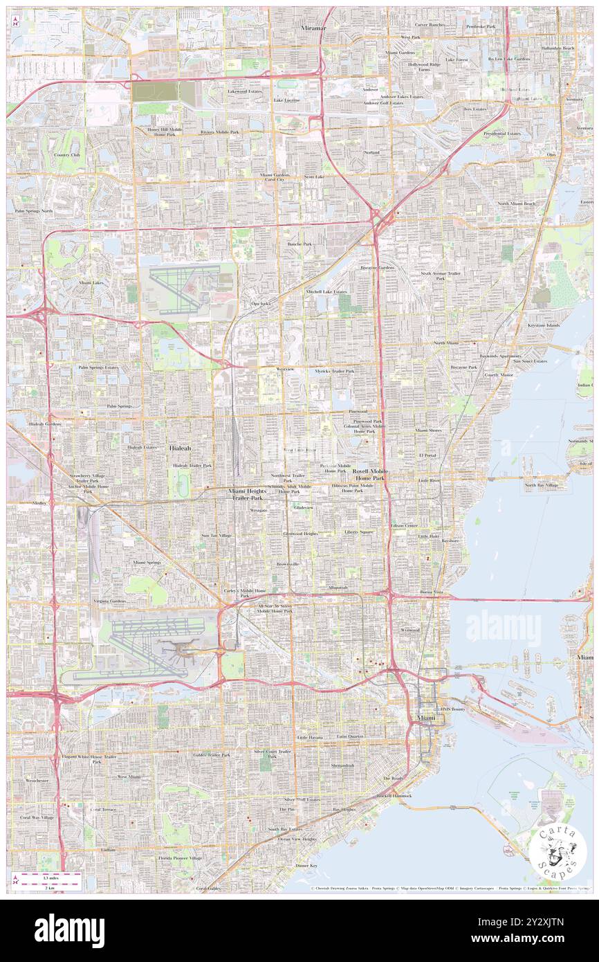 West Little River, Miami-Dade County, USA, Vereinigte Staaten, Florida, n 25 51' 25''', S 80 14' 13'', Karte, Cartascapes Map, veröffentlicht 2024. Erkunden Sie Cartascapes, eine Karte, die die vielfältigen Landschaften, Kulturen und Ökosysteme der Erde enthüllt. Reisen Sie durch Zeit und Raum und entdecken Sie die Verflechtungen der Vergangenheit, Gegenwart und Zukunft unseres Planeten. Stockfoto