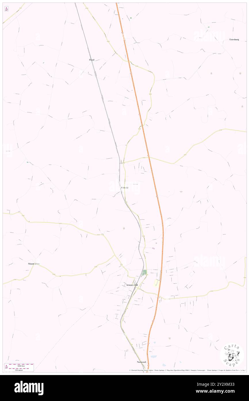 Pulaski, Pulaski County, USA, USA, Kentucky, n 37 12' 32''', S 84 38' 19'', Karte, Cartascapes Map, veröffentlicht 2024. Erkunden Sie Cartascapes, eine Karte, die die vielfältigen Landschaften, Kulturen und Ökosysteme der Erde enthüllt. Reisen Sie durch Zeit und Raum und entdecken Sie die Verflechtungen der Vergangenheit, Gegenwart und Zukunft unseres Planeten. Stockfoto