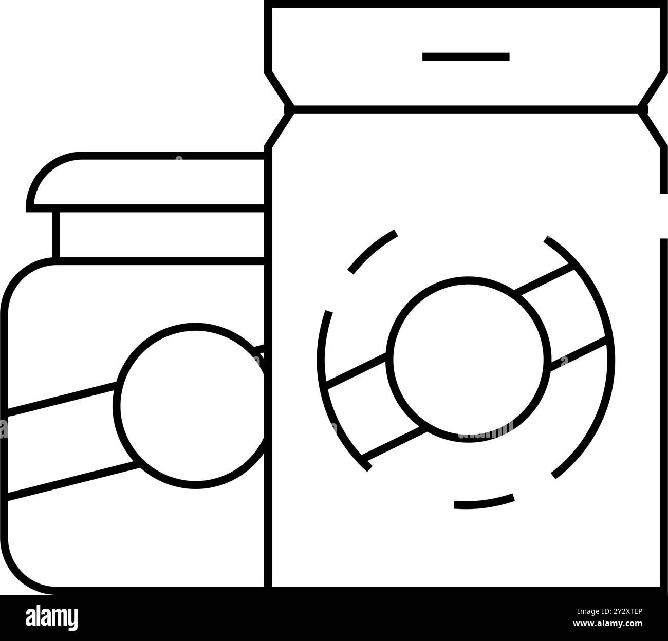 epsom Bad Salz Linie Symbol Vektor-Illustration Stock Vektor