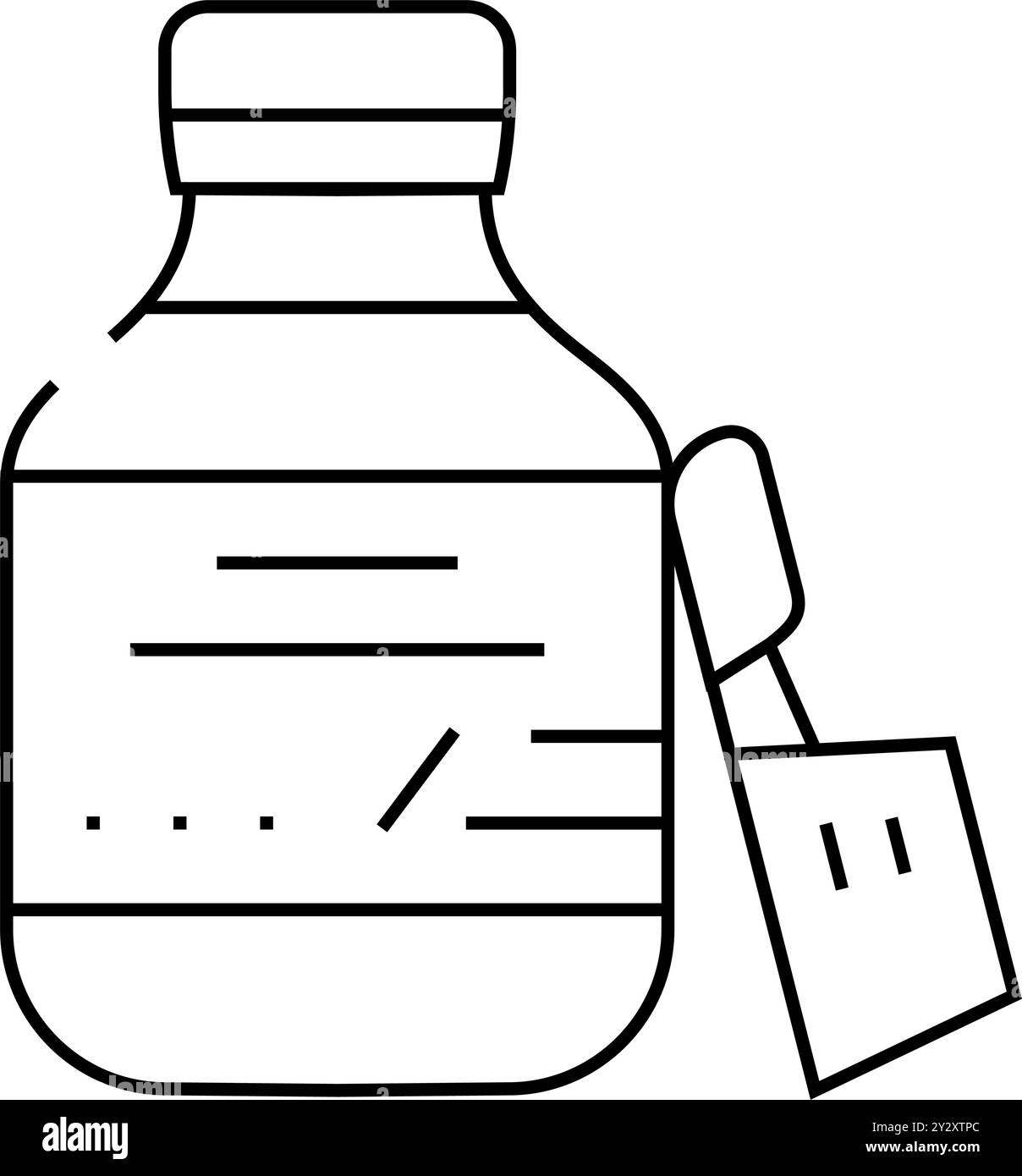 Sirup für Kinder Linie Symbol Vektor Illustration Stock Vektor