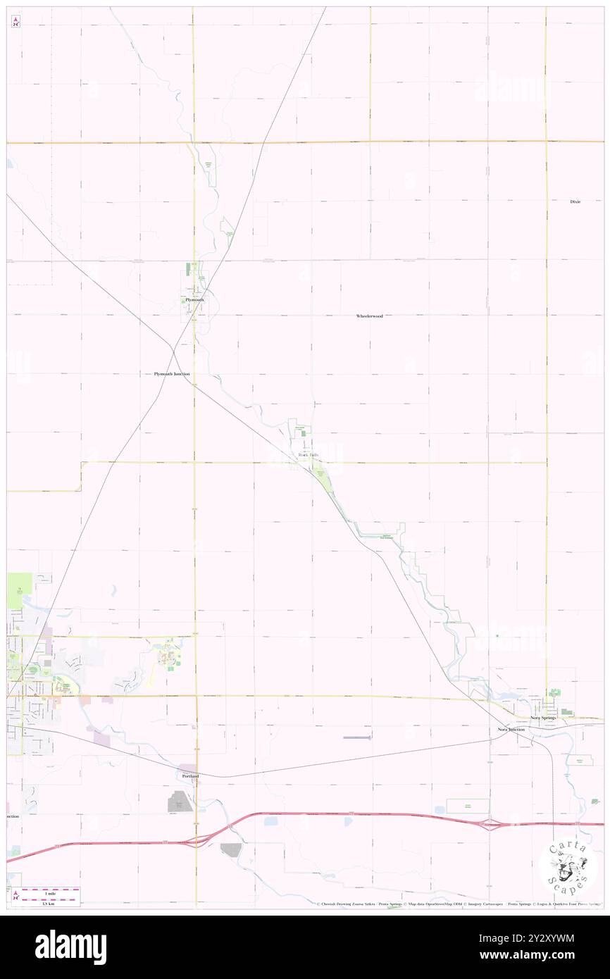 Rock Falls, Cerro Gordo County, USA, USA, Iowa, n 43 12' 26'', S 93 5' 4'', Karte, Cartascapes Map, veröffentlicht 2024. Erkunden Sie Cartascapes, eine Karte, die die vielfältigen Landschaften, Kulturen und Ökosysteme der Erde enthüllt. Reisen Sie durch Zeit und Raum und entdecken Sie die Verflechtungen der Vergangenheit, Gegenwart und Zukunft unseres Planeten. Stockfoto