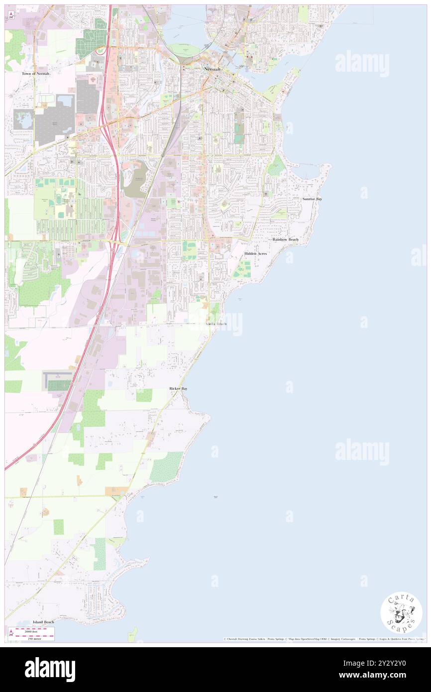 Adella Beach, Winnebago County, USA, Vereinigte Staaten, Wisconsin, n 44 8' 31'', S 88 27' 42'', Karte, Cartascapes Map, veröffentlicht 2024. Erkunden Sie Cartascapes, eine Karte, die die vielfältigen Landschaften, Kulturen und Ökosysteme der Erde enthüllt. Reisen Sie durch Zeit und Raum und entdecken Sie die Verflechtungen der Vergangenheit, Gegenwart und Zukunft unseres Planeten. Stockfoto