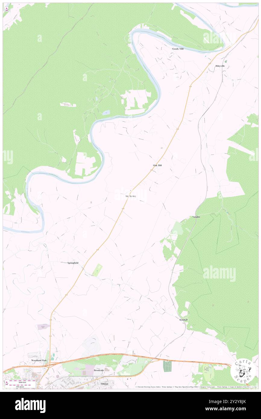 Big Spring, Page County, USA, USA, Virginia, n 38 43' 30'', S 78 25' 24'', Karte, Cartascapes Map, veröffentlicht 2024. Erkunden Sie Cartascapes, eine Karte, die die vielfältigen Landschaften, Kulturen und Ökosysteme der Erde enthüllt. Reisen Sie durch Zeit und Raum und entdecken Sie die Verflechtungen der Vergangenheit, Gegenwart und Zukunft unseres Planeten. Stockfoto