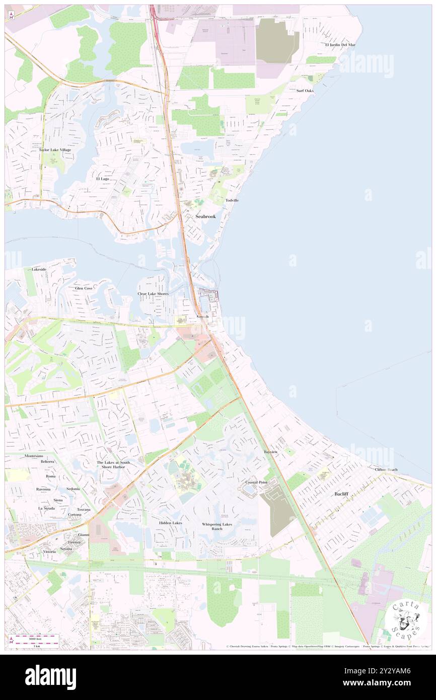 Bay Breeze, Galveston County, USA, USA, Texas, n 29 32' 25'', S 95 1' 0'', Karte, Cartascapes Map, veröffentlicht 2024. Erkunden Sie Cartascapes, eine Karte, die die vielfältigen Landschaften, Kulturen und Ökosysteme der Erde enthüllt. Reisen Sie durch Zeit und Raum und entdecken Sie die Verflechtungen der Vergangenheit, Gegenwart und Zukunft unseres Planeten. Stockfoto