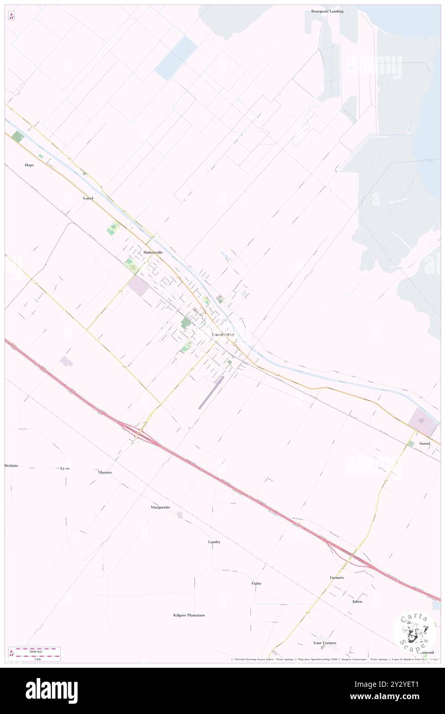 Jeanerette, Iberia Parish, USA, USA, Louisiana, n 29 54' 39''', S 91 39' 48'', Karte, Cartascapes Map, veröffentlicht 2024. Erkunden Sie Cartascapes, eine Karte, die die vielfältigen Landschaften, Kulturen und Ökosysteme der Erde enthüllt. Reisen Sie durch Zeit und Raum und entdecken Sie die Verflechtungen der Vergangenheit, Gegenwart und Zukunft unseres Planeten. Stockfoto