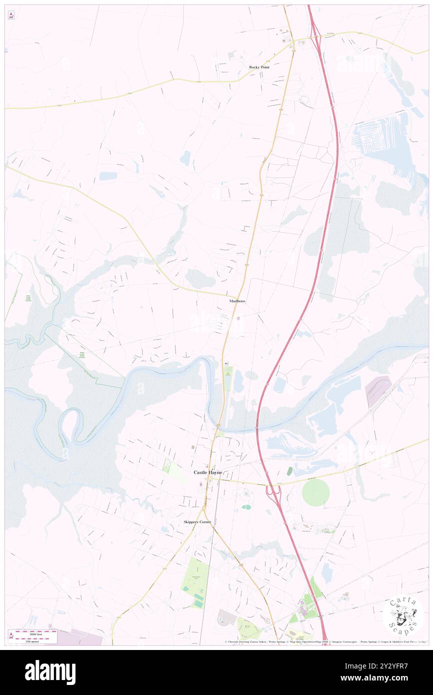 Deerfield Mobile Home Park, Pender County, USA, USA, North Carolina, n 34 23' 4'', S 77 53' 52'', Karte, Karte, Kartenausgabe 2024. Erkunden Sie Cartascapes, eine Karte, die die vielfältigen Landschaften, Kulturen und Ökosysteme der Erde enthüllt. Reisen Sie durch Zeit und Raum und entdecken Sie die Verflechtungen der Vergangenheit, Gegenwart und Zukunft unseres Planeten. Stockfoto