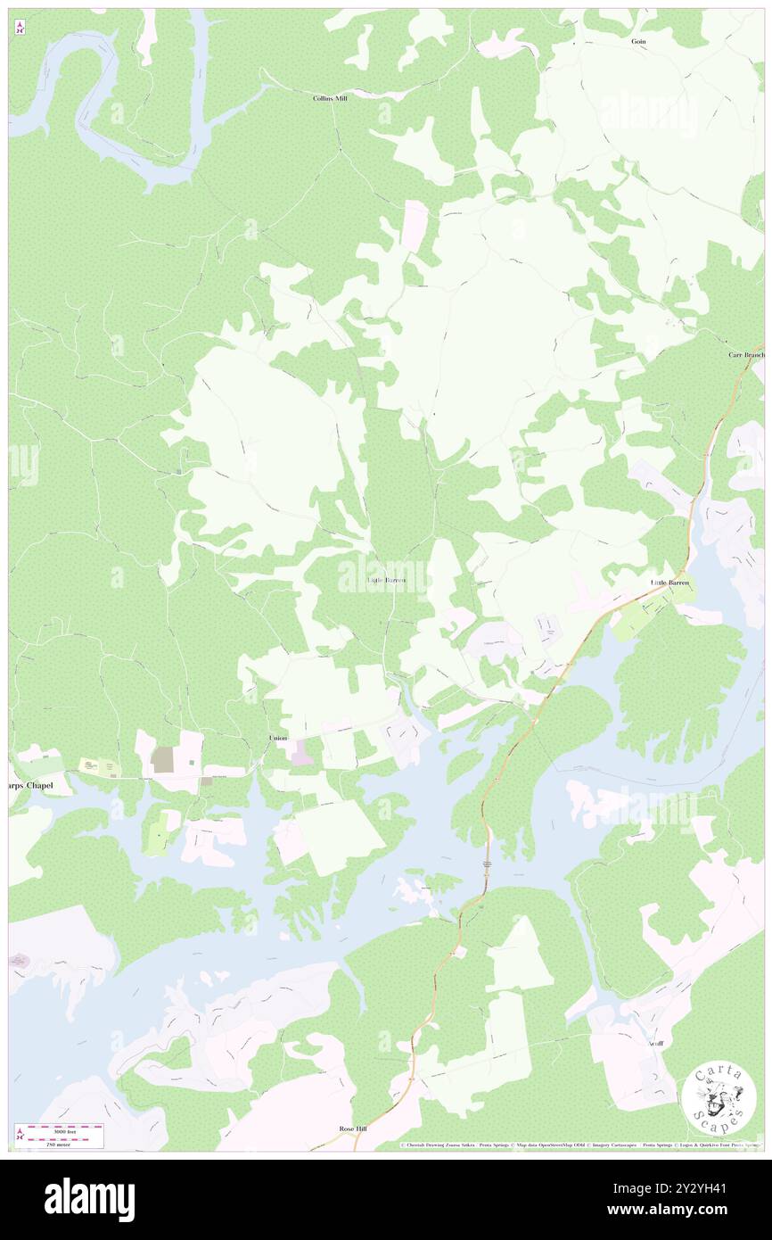 Little Barren, Union County, USA, USA, Tennessee, n 36 21' 56''', S 83 45' 20'', Karte, Cartascapes Map, veröffentlicht 2024. Erkunden Sie Cartascapes, eine Karte, die die vielfältigen Landschaften, Kulturen und Ökosysteme der Erde enthüllt. Reisen Sie durch Zeit und Raum und entdecken Sie die Verflechtungen der Vergangenheit, Gegenwart und Zukunft unseres Planeten. Stockfoto