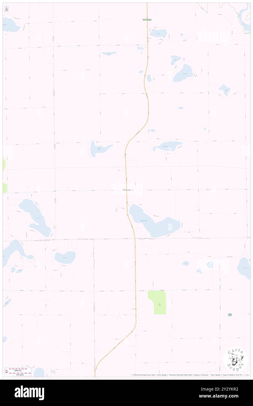 Merson, Allegan County, USA, USA, Michigan, n 42 26' 5''', S 85 51' 58'', Karte, Karte, Kartenausgabe 2024. Erkunden Sie Cartascapes, eine Karte, die die vielfältigen Landschaften, Kulturen und Ökosysteme der Erde enthüllt. Reisen Sie durch Zeit und Raum und entdecken Sie die Verflechtungen der Vergangenheit, Gegenwart und Zukunft unseres Planeten. Stockfoto