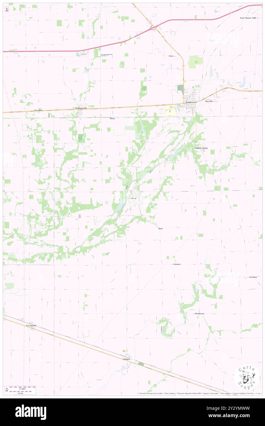 Carthage, Hamilton County, USA, USA, Ohio, n 39 11' 49'', S 84 28' 44'', Karte, Cartascapes Map, veröffentlicht 2024. Erkunden Sie Cartascapes, eine Karte, die die vielfältigen Landschaften, Kulturen und Ökosysteme der Erde enthüllt. Reisen Sie durch Zeit und Raum und entdecken Sie die Verflechtungen der Vergangenheit, Gegenwart und Zukunft unseres Planeten. Stockfoto