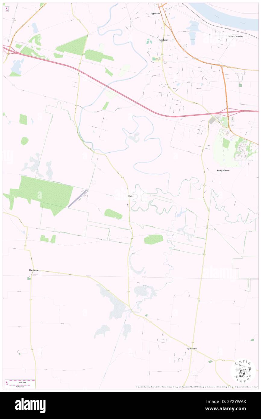 Oaks, McCracken County, USA, USA, Kentucky, n 36 58' 6'', S 88 32' 39'', Karte, Cartascapes Map, veröffentlicht 2024. Erkunden Sie Cartascapes, eine Karte, die die vielfältigen Landschaften, Kulturen und Ökosysteme der Erde enthüllt. Reisen Sie durch Zeit und Raum und entdecken Sie die Verflechtungen der Vergangenheit, Gegenwart und Zukunft unseres Planeten. Stockfoto