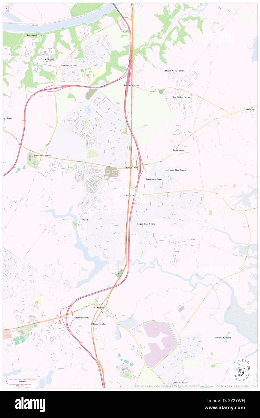 McDonough, New Castle County, USA, Vereinigte Staaten, Delaware, n 39 29' 29''', S 75 38' 58'', Karte, Karte, Kartenausgabe 2024. Erkunden Sie Cartascapes, eine Karte, die die vielfältigen Landschaften, Kulturen und Ökosysteme der Erde enthüllt. Reisen Sie durch Zeit und Raum und entdecken Sie die Verflechtungen der Vergangenheit, Gegenwart und Zukunft unseres Planeten. Stockfoto