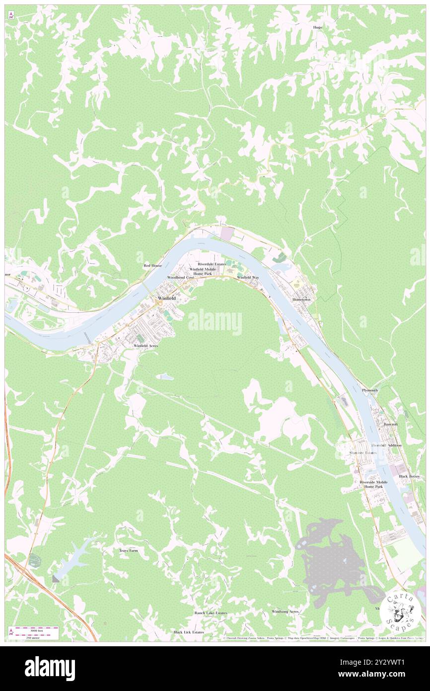 Winfield, Putnam County, USA, USA, West Virginia, n 38 31' 59'', S 81 53' 36'', Karte, Cartascapes Map, veröffentlicht 2024. Erkunden Sie Cartascapes, eine Karte, die die vielfältigen Landschaften, Kulturen und Ökosysteme der Erde enthüllt. Reisen Sie durch Zeit und Raum und entdecken Sie die Verflechtungen der Vergangenheit, Gegenwart und Zukunft unseres Planeten. Stockfoto