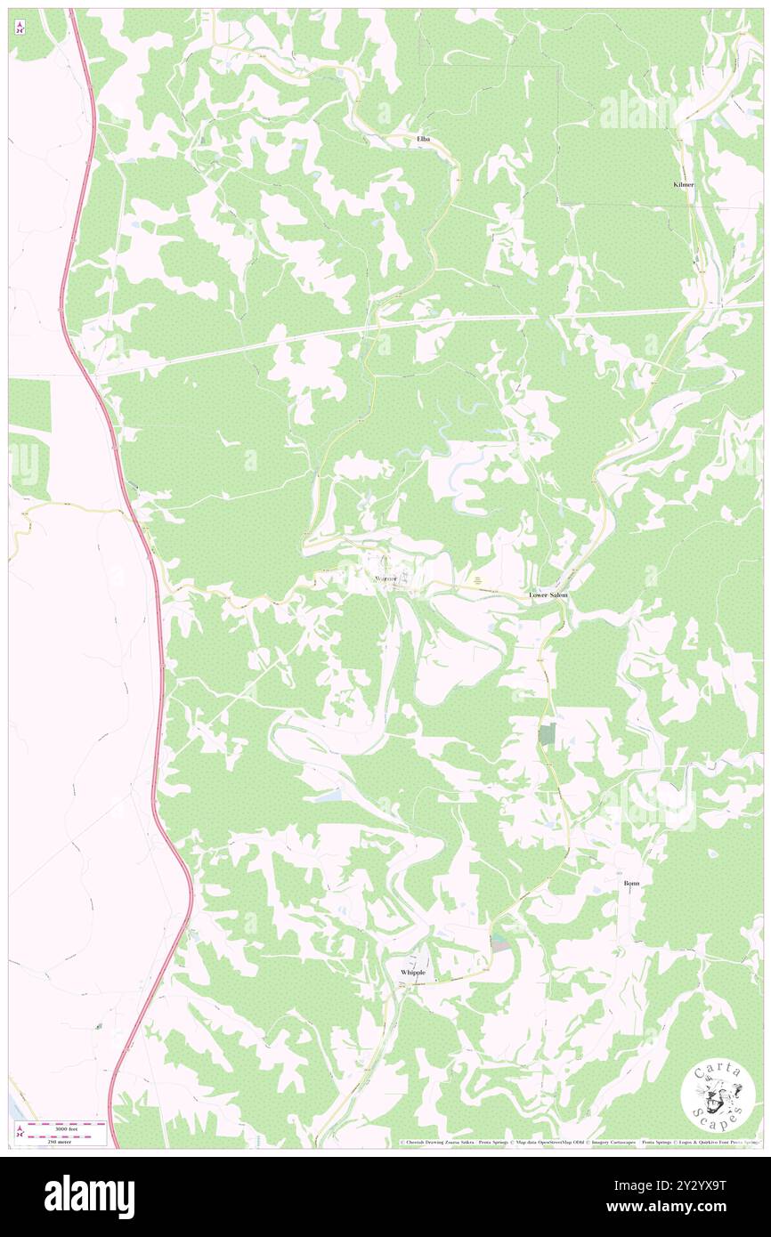 Warner, Washington County, USA, USA, Ohio, n 39 33' 46'', S 81 25' 5'', Karte, Cartascapes Map, veröffentlicht 2024. Erkunden Sie Cartascapes, eine Karte, die die vielfältigen Landschaften, Kulturen und Ökosysteme der Erde enthüllt. Reisen Sie durch Zeit und Raum und entdecken Sie die Verflechtungen der Vergangenheit, Gegenwart und Zukunft unseres Planeten. Stockfoto