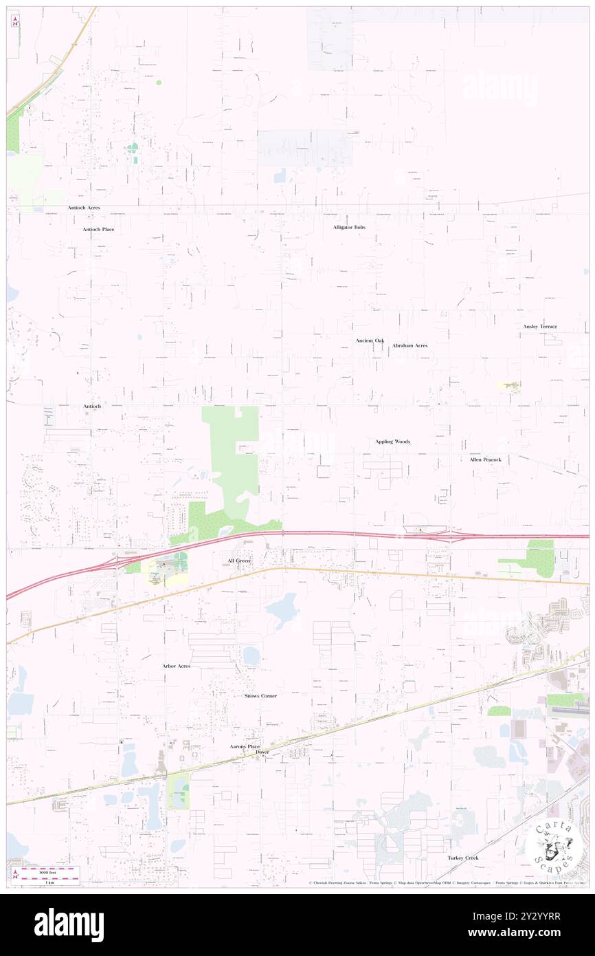 Jim Kirkland Acres, Hillsborough County, USA, Vereinigte Staaten, Florida, n 28 2' 26'', S 82 12' 48'', Karte, Cartascapes Map, veröffentlicht 2024. Erkunden Sie Cartascapes, eine Karte, die die vielfältigen Landschaften, Kulturen und Ökosysteme der Erde enthüllt. Reisen Sie durch Zeit und Raum und entdecken Sie die Verflechtungen der Vergangenheit, Gegenwart und Zukunft unseres Planeten. Stockfoto