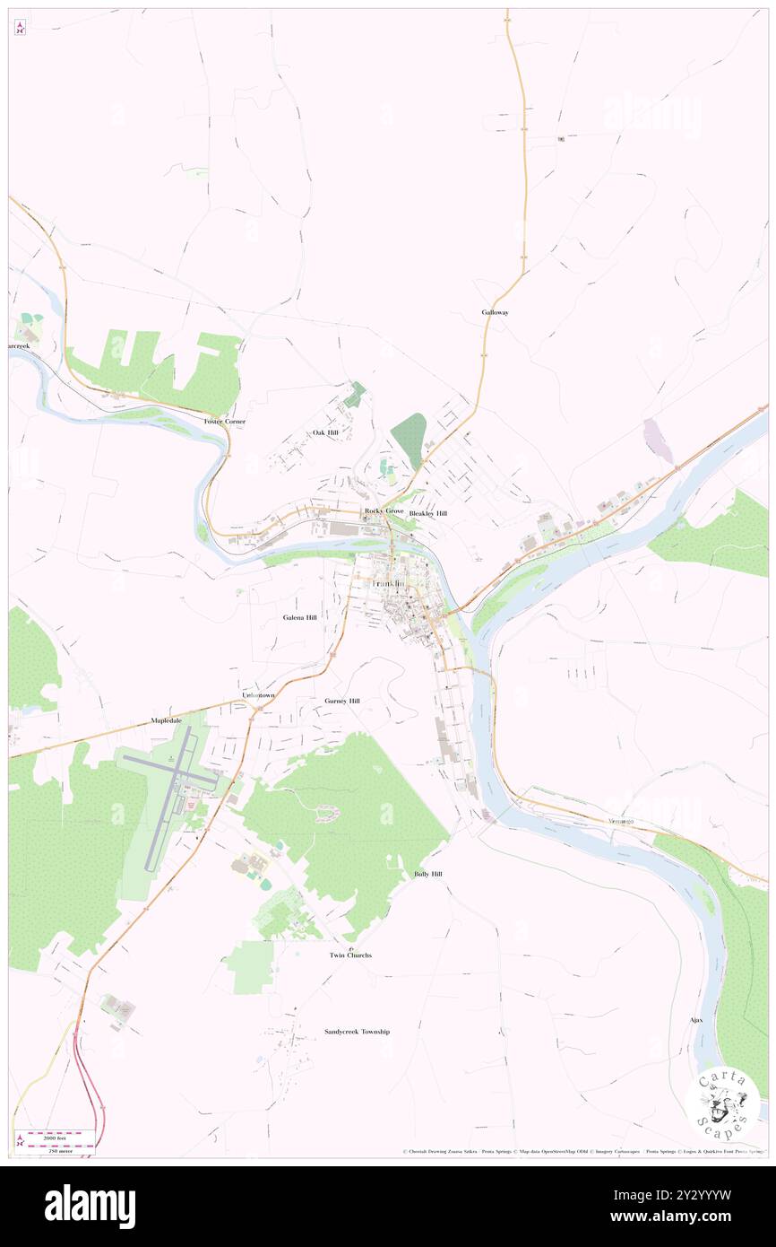 Franklin, Venango County, USA, USA, Pennsylvania, n 41 23' 52'', S 79 49' 53'', Karte, Cartascapes Map, veröffentlicht 2024. Erkunden Sie Cartascapes, eine Karte, die die vielfältigen Landschaften, Kulturen und Ökosysteme der Erde enthüllt. Reisen Sie durch Zeit und Raum und entdecken Sie die Verflechtungen der Vergangenheit, Gegenwart und Zukunft unseres Planeten. Stockfoto