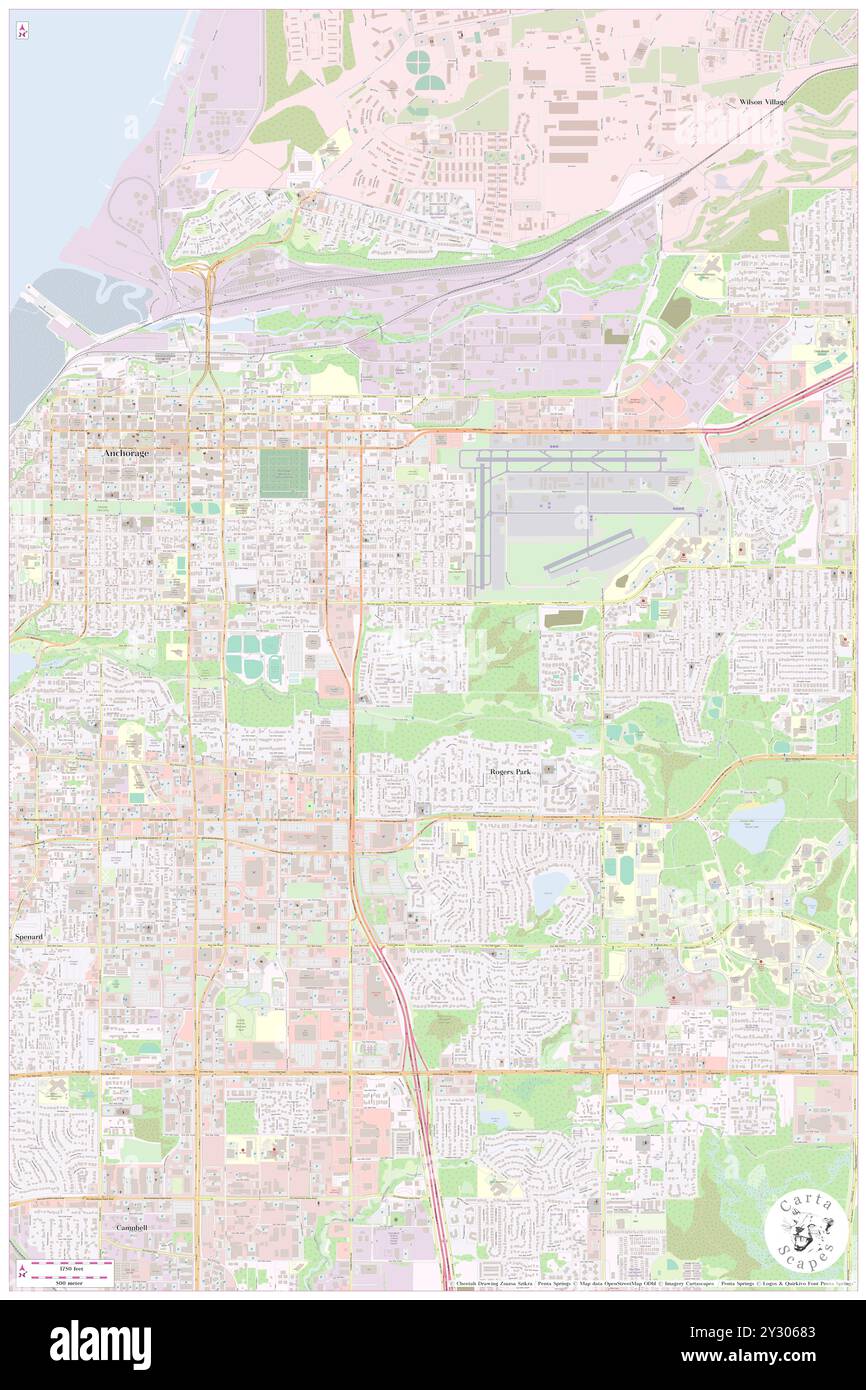 Rees, Anchorage Municipality, USA, USA, Alaska, n 61 12' 17'', S 149 51' 29'', Karte, Cartascapes Map, veröffentlicht 2024. Erkunden Sie Cartascapes, eine Karte, die die vielfältigen Landschaften, Kulturen und Ökosysteme der Erde enthüllt. Reisen Sie durch Zeit und Raum und entdecken Sie die Verflechtungen der Vergangenheit, Gegenwart und Zukunft unseres Planeten. Stockfoto