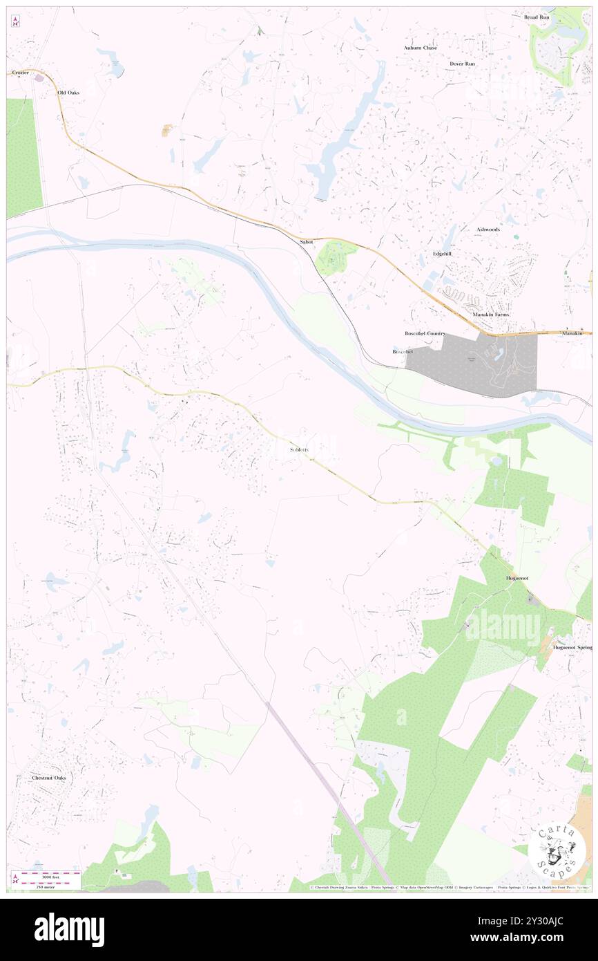 Subletts, Powhatan County, USA, USA, Virginia, n 37 35' 8'', S 77 44' 56'', Karte, Cartascapes Map, veröffentlicht 2024. Erkunden Sie Cartascapes, eine Karte, die die vielfältigen Landschaften, Kulturen und Ökosysteme der Erde enthüllt. Reisen Sie durch Zeit und Raum und entdecken Sie die Verflechtungen der Vergangenheit, Gegenwart und Zukunft unseres Planeten. Stockfoto