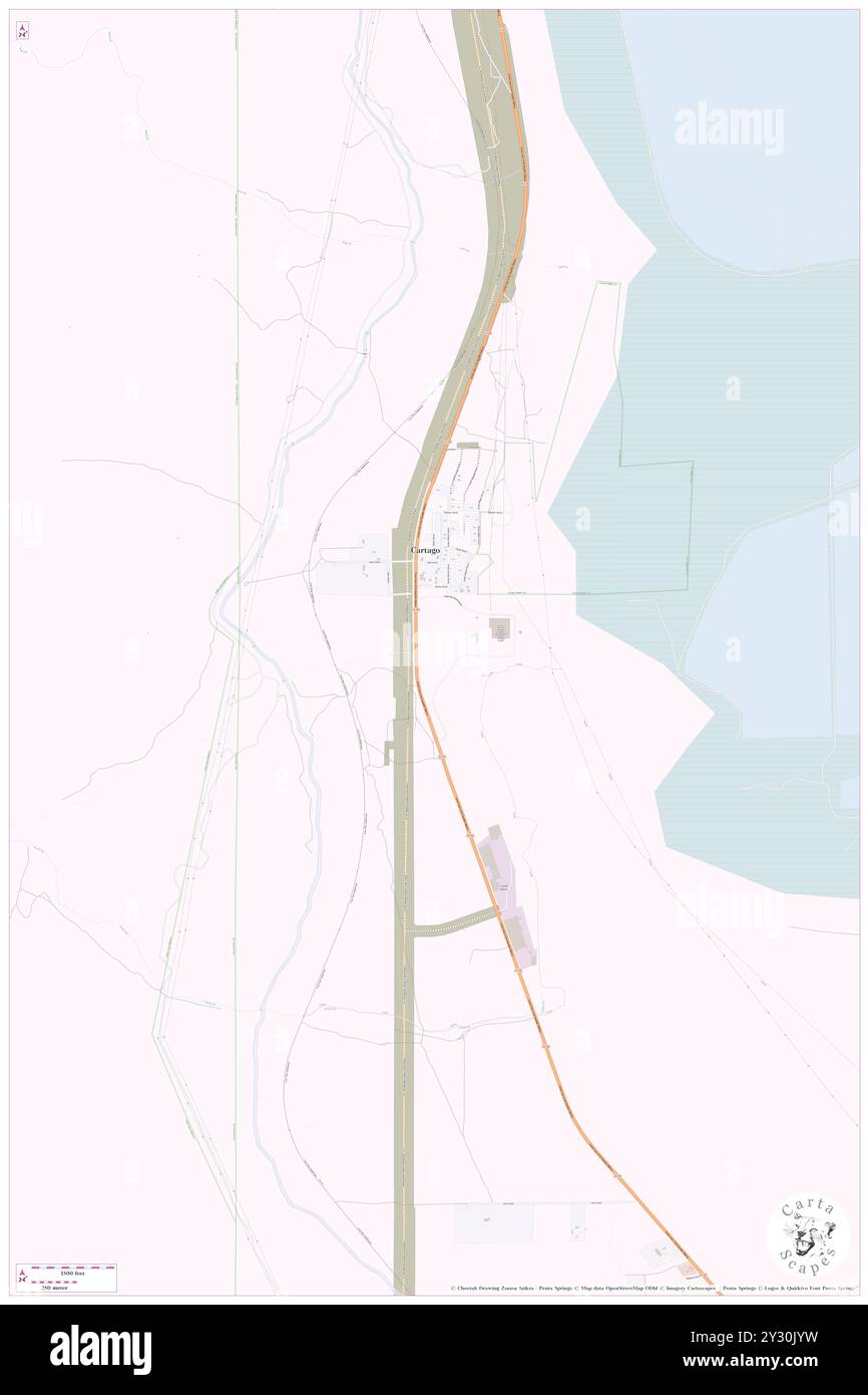 Cartago, Inyo County, USA, USA, Kalifornien, n 36 19' 14'', S 118 1' 35'', Karte, Cartascapes Map, veröffentlicht 2024. Erkunden Sie Cartascapes, eine Karte, die die vielfältigen Landschaften, Kulturen und Ökosysteme der Erde enthüllt. Reisen Sie durch Zeit und Raum und entdecken Sie die Verflechtungen der Vergangenheit, Gegenwart und Zukunft unseres Planeten. Stockfoto