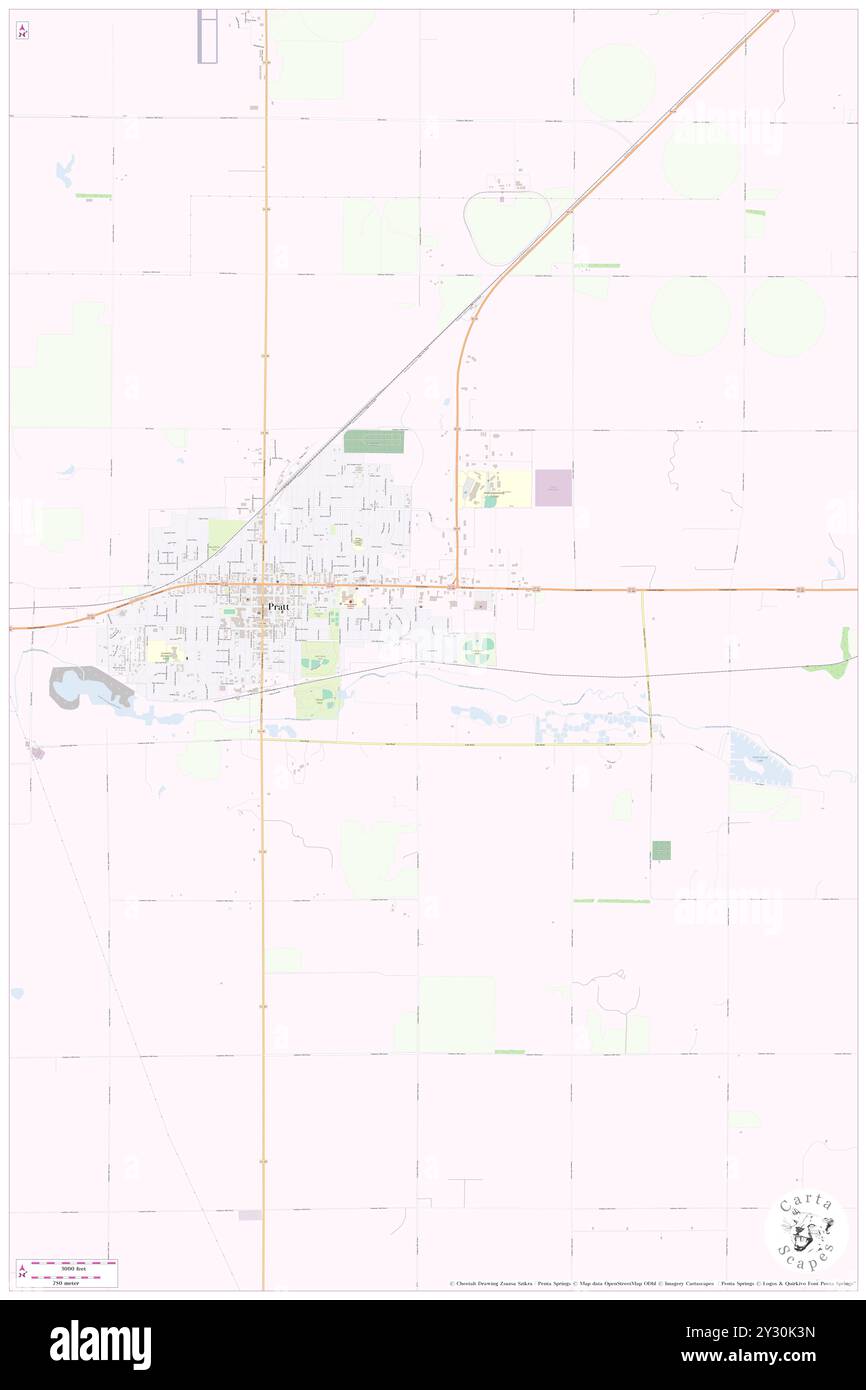 Country Mobile Home Estates Community, Pratt County, USA, Vereinigte Staaten, Kansas, n 37 38' 23'', S 98 43' 9'', Karte, Cartascapes Map, veröffentlicht 2024. Erkunden Sie Cartascapes, eine Karte, die die vielfältigen Landschaften, Kulturen und Ökosysteme der Erde enthüllt. Reisen Sie durch Zeit und Raum und entdecken Sie die Verflechtungen der Vergangenheit, Gegenwart und Zukunft unseres Planeten. Stockfoto