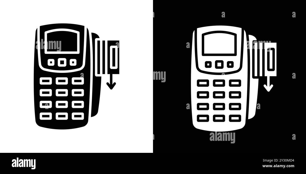 POS-Systemsymbol Vektor-Logo-Set Collection oder Bundle Pack Group Stock Vektor