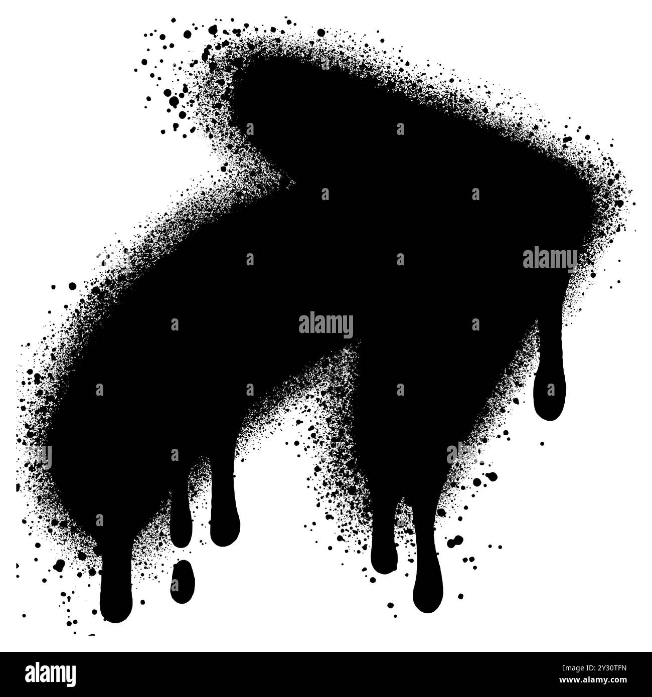 Lackierter Graffiti-Pfeil, isoliert mit weißem Hintergrund gesprüht. Vektorabbildung. Stock Vektor