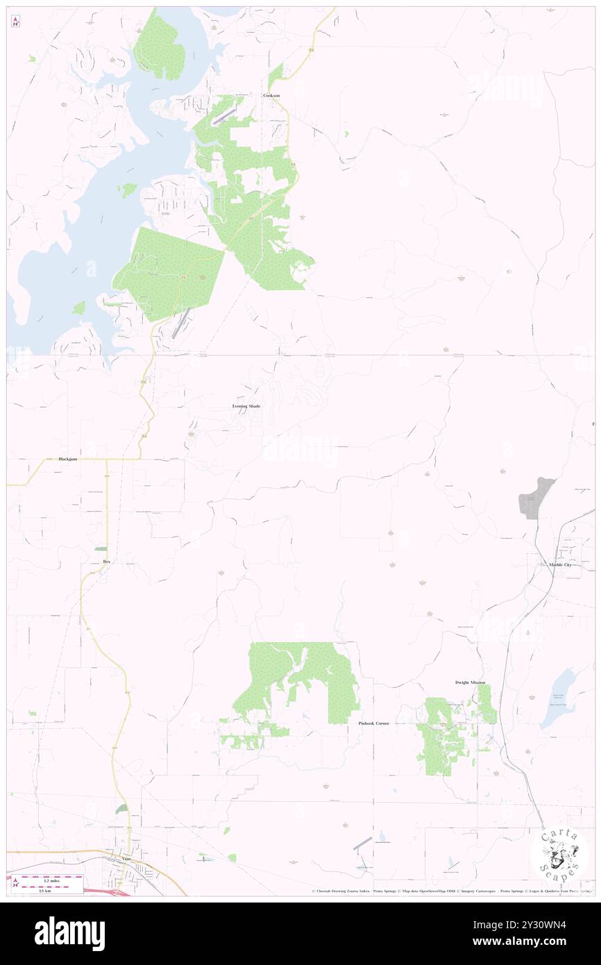 Evening Shade, Scott County, USA, USA, Arkansas, n 34 56' 56'', S 94 8' 12'', Karte, Cartascapes Map, veröffentlicht 2024. Erkunden Sie Cartascapes, eine Karte, die die vielfältigen Landschaften, Kulturen und Ökosysteme der Erde enthüllt. Reisen Sie durch Zeit und Raum und entdecken Sie die Verflechtungen der Vergangenheit, Gegenwart und Zukunft unseres Planeten. Stockfoto