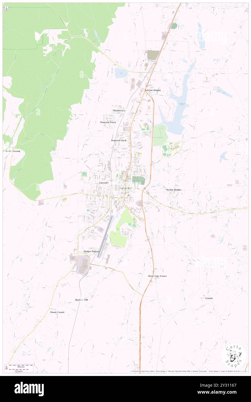 Lafayette, Walker County, USA, USA, Georgia, n 34 42' 17'', S 85 16' 54'', Karte, Cartascapes Map, veröffentlicht 2024. Erkunden Sie Cartascapes, eine Karte, die die vielfältigen Landschaften, Kulturen und Ökosysteme der Erde enthüllt. Reisen Sie durch Zeit und Raum und entdecken Sie die Verflechtungen der Vergangenheit, Gegenwart und Zukunft unseres Planeten. Stockfoto