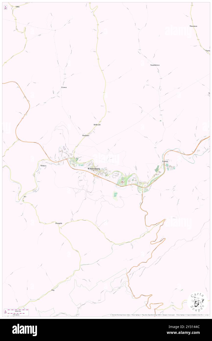 Whitesburg, Letcher County, USA, USA, Kentucky, n 37 7' 6'', S 82 49' 36'', Karte, Cartascapes Map, veröffentlicht 2024. Erkunden Sie Cartascapes, eine Karte, die die vielfältigen Landschaften, Kulturen und Ökosysteme der Erde enthüllt. Reisen Sie durch Zeit und Raum und entdecken Sie die Verflechtungen der Vergangenheit, Gegenwart und Zukunft unseres Planeten. Stockfoto