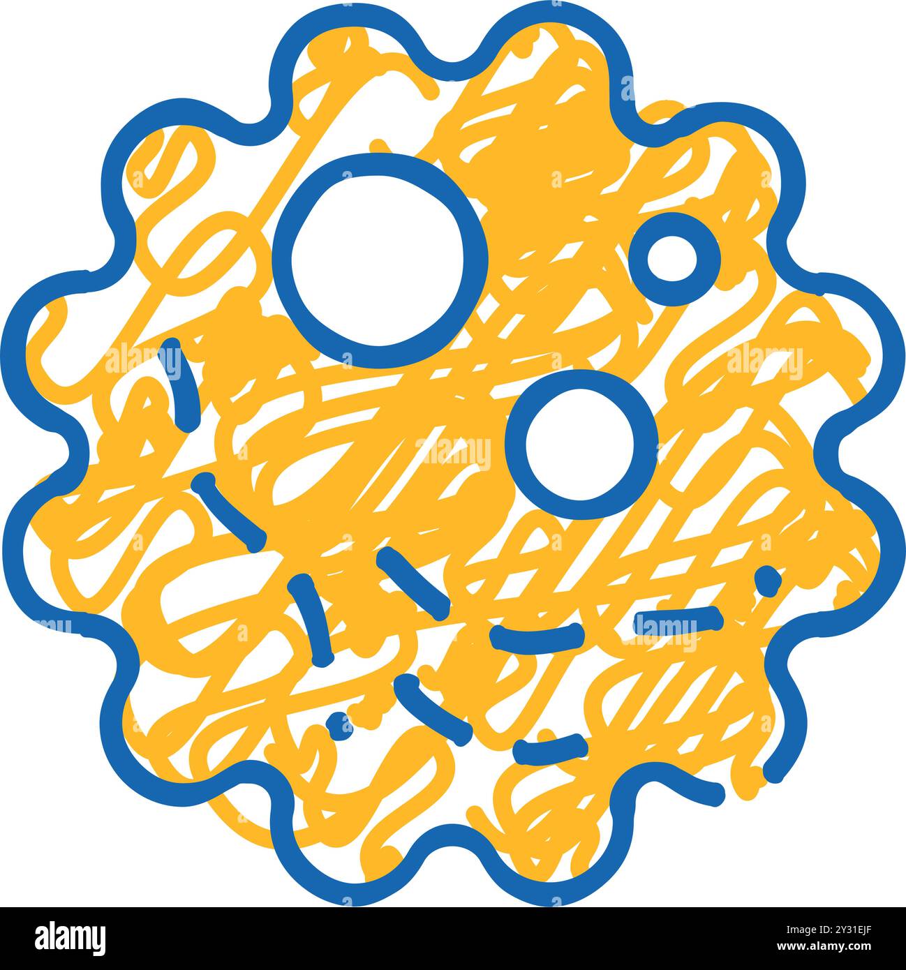 zika Virus Icon Kritzelillustration Stock Vektor