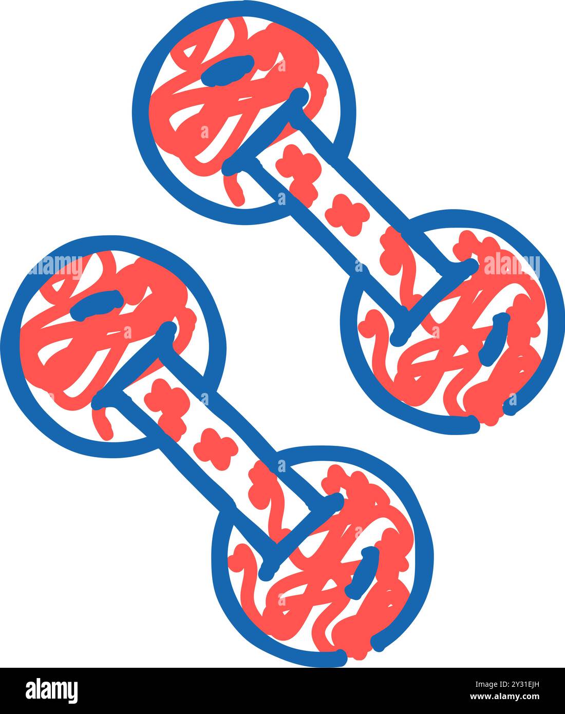 Kritzelillustration für Pathogene Bakterien Stock Vektor