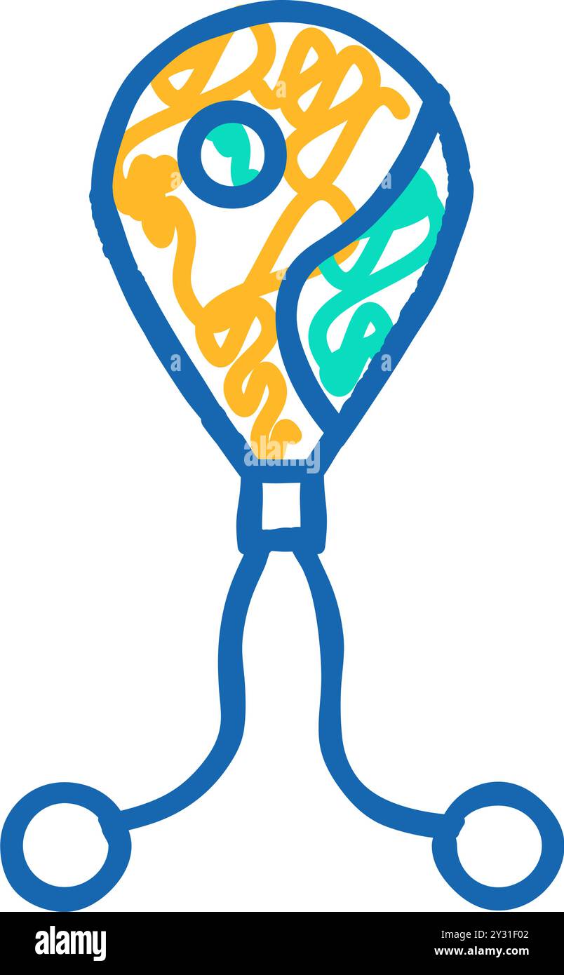 Schimmelpilzbakterien-Symbol-Kritzelillustration Stock Vektor