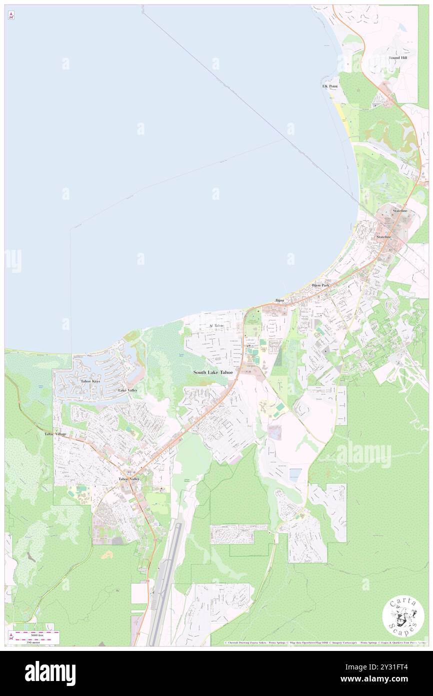 Al Tahoe, El Dorado County, USA, USA, Kalifornien, n 38 56' 30''', S 119 59' 0'', Karte, Cartascapes Map, veröffentlicht 2024. Erkunden Sie Cartascapes, eine Karte, die die vielfältigen Landschaften, Kulturen und Ökosysteme der Erde enthüllt. Reisen Sie durch Zeit und Raum und entdecken Sie die Verflechtungen der Vergangenheit, Gegenwart und Zukunft unseres Planeten. Stockfoto