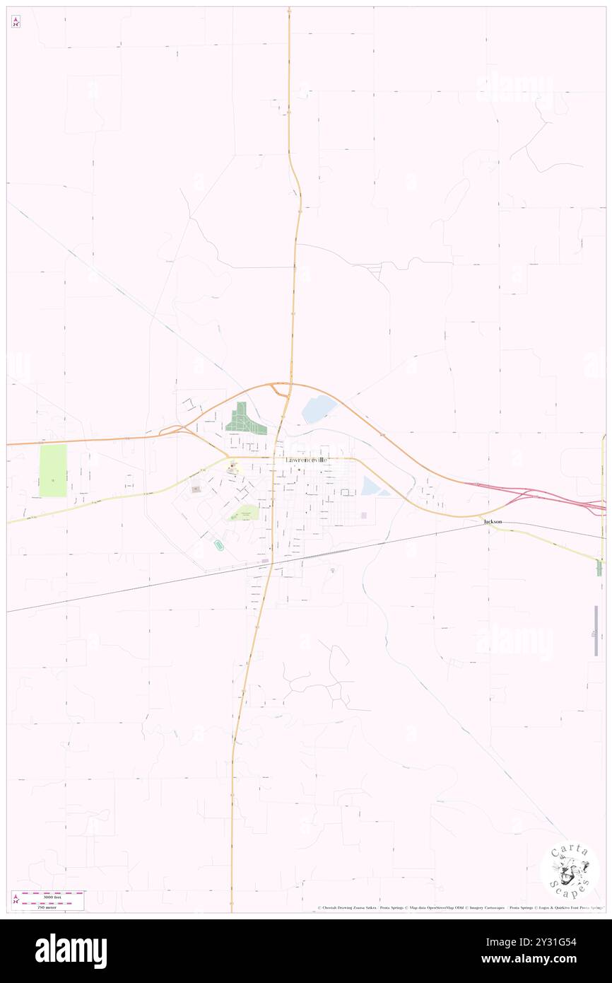 Lawrenceville, Lawrence County, USA, USA, Illinois, n 38 43' 45'', S 87 40' 54'', Karte, Cartascapes Map, veröffentlicht 2024. Erkunden Sie Cartascapes, eine Karte, die die vielfältigen Landschaften, Kulturen und Ökosysteme der Erde enthüllt. Reisen Sie durch Zeit und Raum und entdecken Sie die Verflechtungen der Vergangenheit, Gegenwart und Zukunft unseres Planeten. Stockfoto