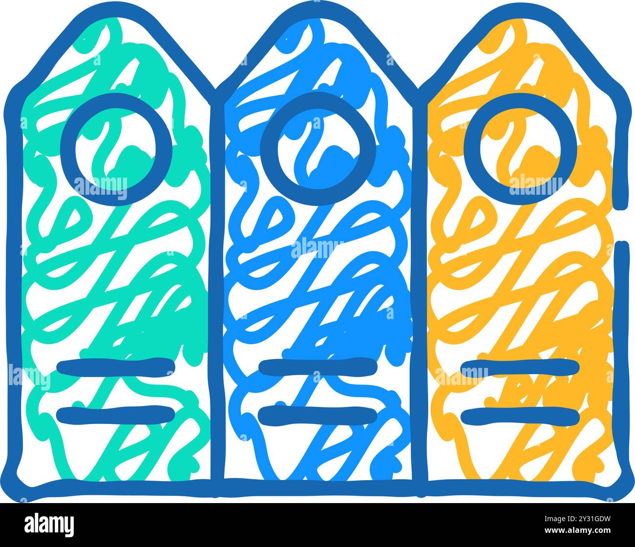 Verschmutzungsgrad Vektor Symbol Illustration Symbol Kritzelillustration Stock Vektor