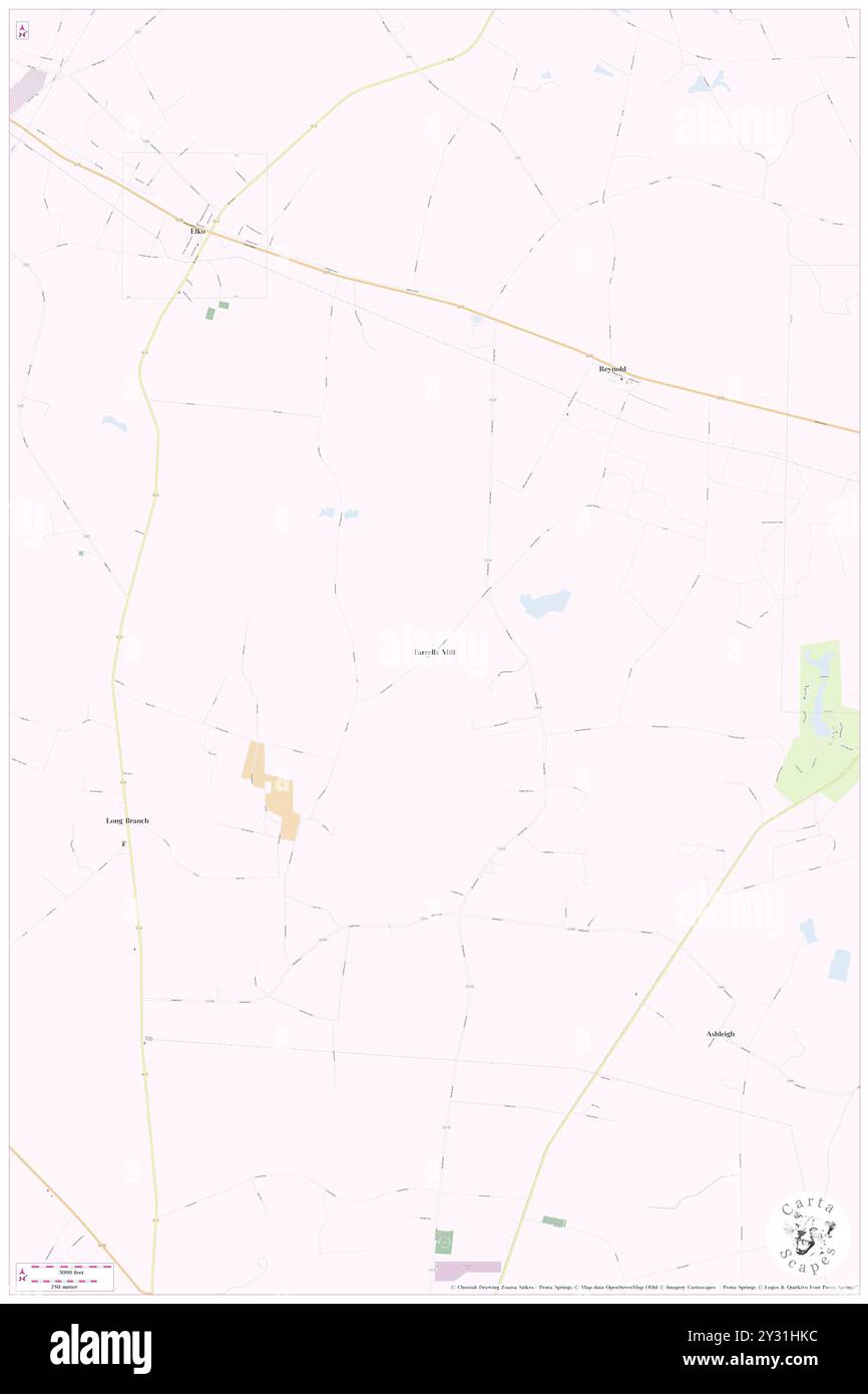 Farrells Mill, Barnwell County, USA, Vereinigte Staaten, South Carolina, n 33 20' 19'', S 81 21' 5'', Karte, Cartascapes Map, veröffentlicht 2024. Erkunden Sie Cartascapes, eine Karte, die die vielfältigen Landschaften, Kulturen und Ökosysteme der Erde enthüllt. Reisen Sie durch Zeit und Raum und entdecken Sie die Verflechtungen der Vergangenheit, Gegenwart und Zukunft unseres Planeten. Stockfoto