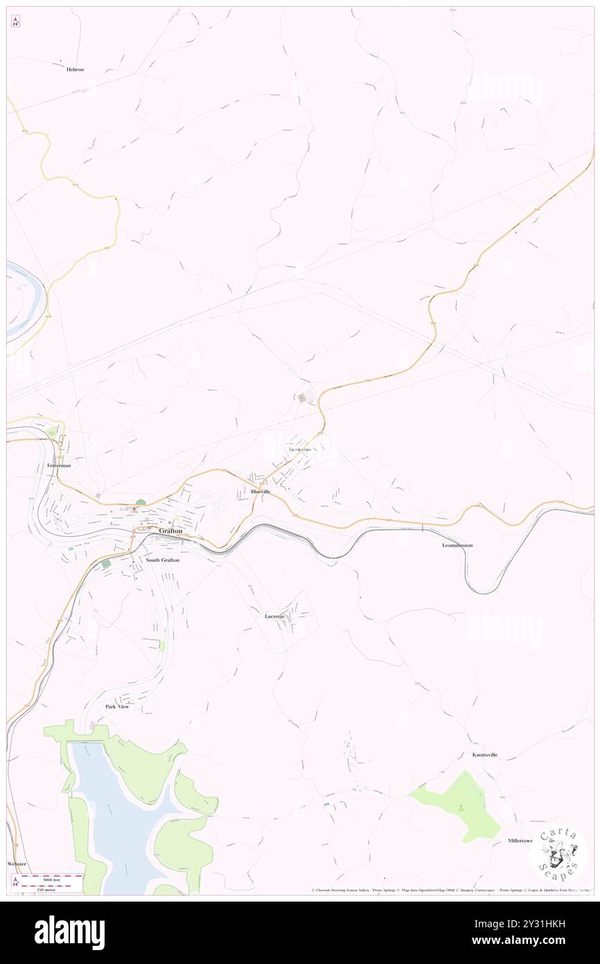 Brownlow, Taylor County, USA, USA, West Virginia, n 39 21' 5''', S 79 59' 48'', Karte, Cartascapes Map, veröffentlicht 2024. Erkunden Sie Cartascapes, eine Karte, die die vielfältigen Landschaften, Kulturen und Ökosysteme der Erde enthüllt. Reisen Sie durch Zeit und Raum und entdecken Sie die Verflechtungen der Vergangenheit, Gegenwart und Zukunft unseres Planeten. Stockfoto