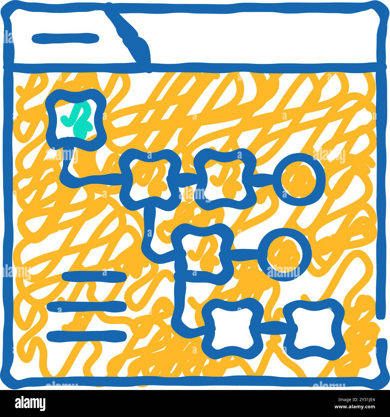Illustration des Symbols für die explorative Datenanalyse Stock Vektor