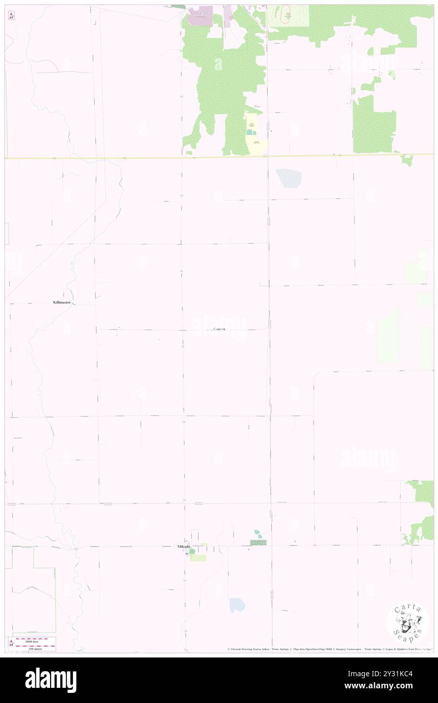 Gustin, Alcona County, USA, USA, Michigan, n 44 37' 38'', S 83 24' 51'', Karte, Cartascapes Map, veröffentlicht 2024. Erkunden Sie Cartascapes, eine Karte, die die vielfältigen Landschaften, Kulturen und Ökosysteme der Erde enthüllt. Reisen Sie durch Zeit und Raum und entdecken Sie die Verflechtungen der Vergangenheit, Gegenwart und Zukunft unseres Planeten. Stockfoto