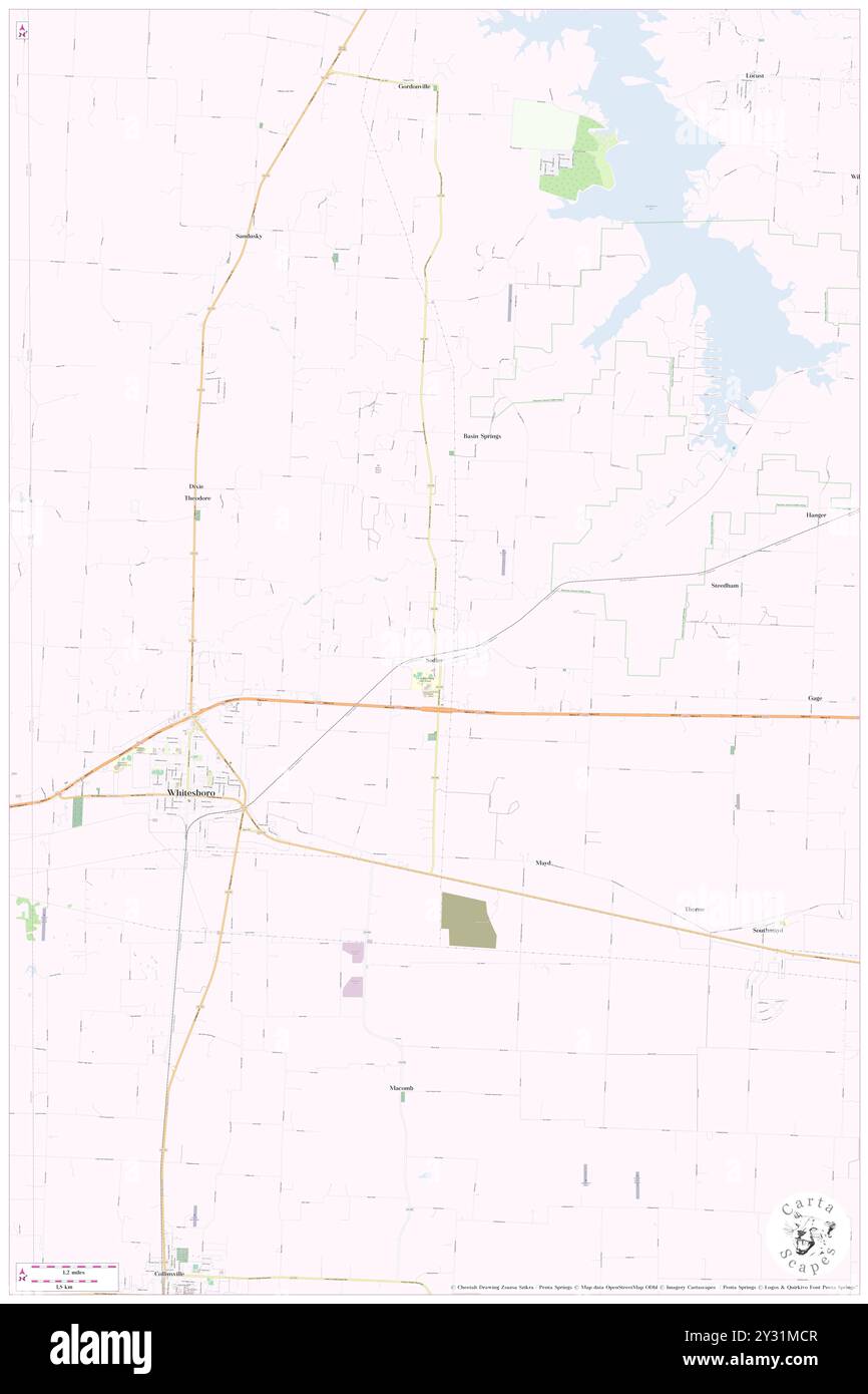 Sadler, Grayson County, USA, USA, Texas, n 33 40' 57'', S 96 50' 53'', Karte, Cartascapes Map, veröffentlicht 2024. Erkunden Sie Cartascapes, eine Karte, die die vielfältigen Landschaften, Kulturen und Ökosysteme der Erde enthüllt. Reisen Sie durch Zeit und Raum und entdecken Sie die Verflechtungen der Vergangenheit, Gegenwart und Zukunft unseres Planeten. Stockfoto