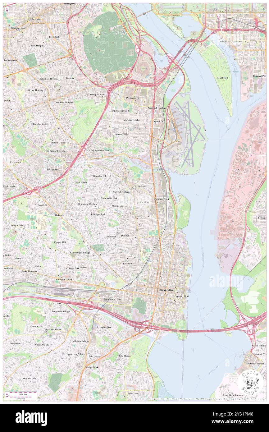 Hume, City of Alexandria, USA, USA, Virginia, n 38 49' 52'', S 77 3' 32'', Karte, Cartascapes Map, veröffentlicht 2024. Erkunden Sie Cartascapes, eine Karte, die die vielfältigen Landschaften, Kulturen und Ökosysteme der Erde enthüllt. Reisen Sie durch Zeit und Raum und entdecken Sie die Verflechtungen der Vergangenheit, Gegenwart und Zukunft unseres Planeten. Stockfoto