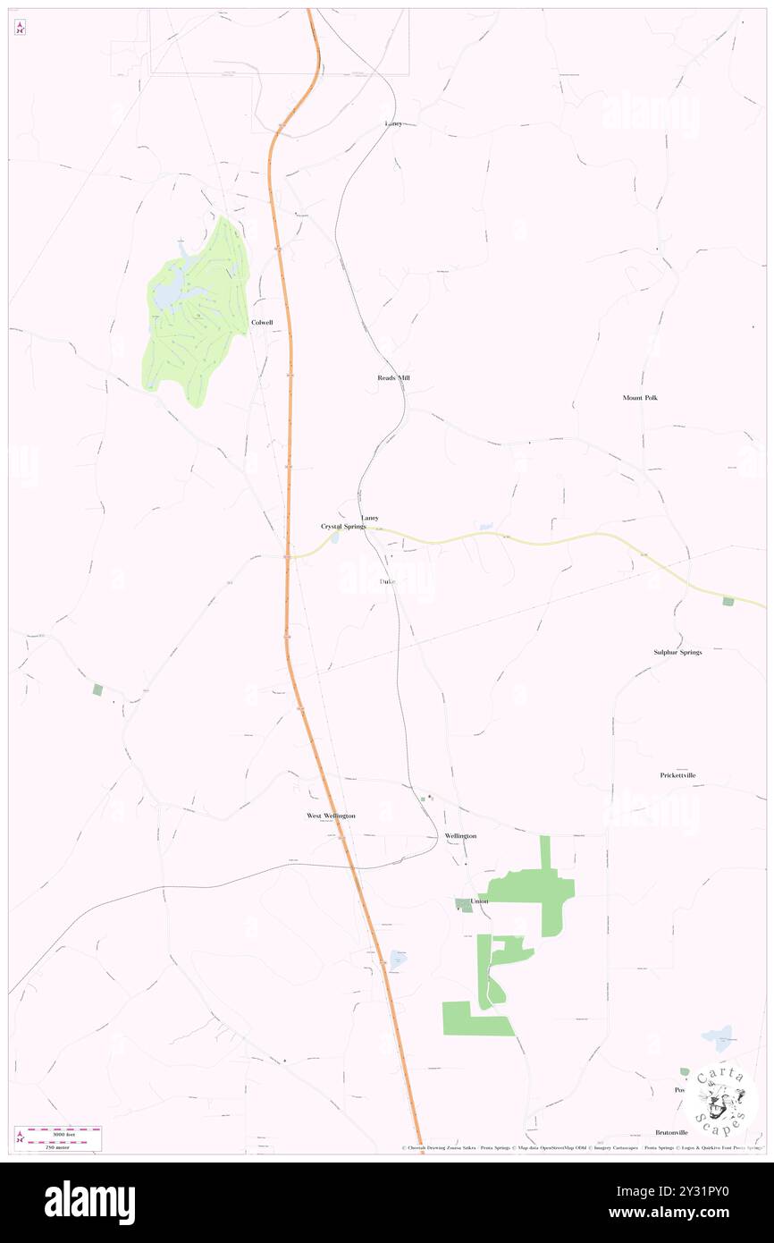 Duke, Calhoun County, USA, Vereinigte Staaten, Alabama, n 33 51' 2'', S 85 54' 8'', MAP, Cartascapes Map, veröffentlicht 2024. Erkunden Sie Cartascapes, eine Karte, die die vielfältigen Landschaften, Kulturen und Ökosysteme der Erde enthüllt. Reisen Sie durch Zeit und Raum und entdecken Sie die Verflechtungen der Vergangenheit, Gegenwart und Zukunft unseres Planeten. Stockfoto