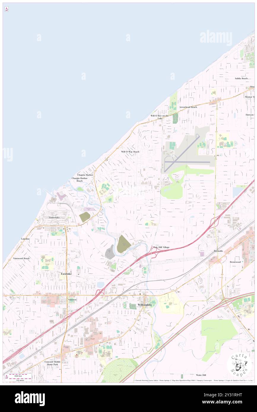 Surfside, Lake County, USA, USA, Ohio, n 41 40' 23'', S 81 24' 46'', Karte, Cartascapes Map, veröffentlicht 2024. Erkunden Sie Cartascapes, eine Karte, die die vielfältigen Landschaften, Kulturen und Ökosysteme der Erde enthüllt. Reisen Sie durch Zeit und Raum und entdecken Sie die Verflechtungen der Vergangenheit, Gegenwart und Zukunft unseres Planeten. Stockfoto